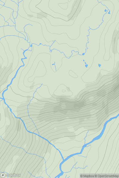 Thumbnail image for Brock Crag [Lake District C&W] showing contour plot for surrounding peak